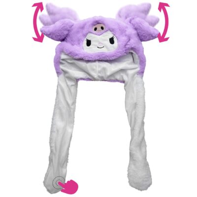 Σκούφος μωβ Γάτα με Αυτιά και Κίνηση 50x26cm Carnavalista 232697