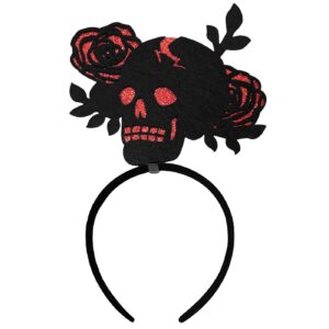 Στέκα με Κόκκινα Τριαντάφυλλα & Νεκροκεφαλή 16x25cm Carnavalista 232703