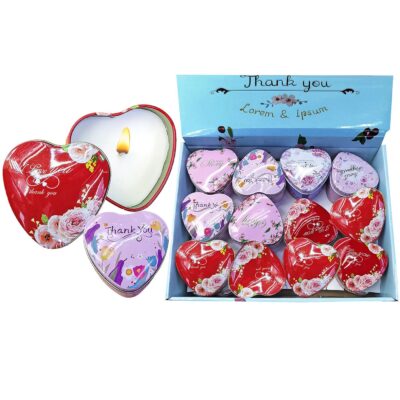 Κερί Αρωματικό σε Μεταλλικό Κουτί Καρδιά 7,5x7,5x4cm Homie 57508