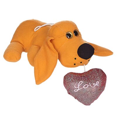 Σκύλος Ξαπλωτό Καρδιά Love 20cm ToyMarkt 99364