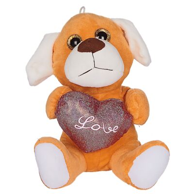 Σκυλάκι Λούτρινο Καρδιά Love 20cm ToyMarkt 99397