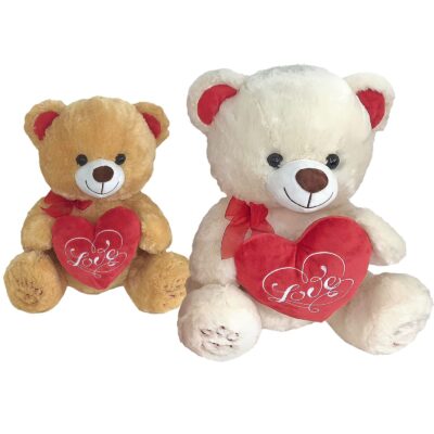 Αρκουδάκι Λούτρινο με Καρδιά 30cm ToyMarkt 99519