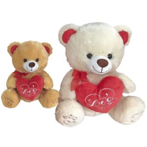 79-500.jpg Αρκουδάκι Λούτρινο με Καρδιά 35cm ToyMarkt 99520