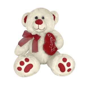 Αρκουδάκι Λούτρινο με Καρδιά & Κορδέλα 30cm ToyMarkt 99524