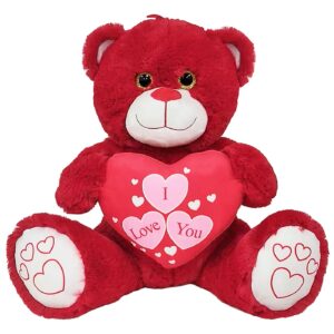 79-525.jpg Αρκουδάκι Λούτρινο με Καρδιά Κόκκινο 40cm ToyMarkt 99545