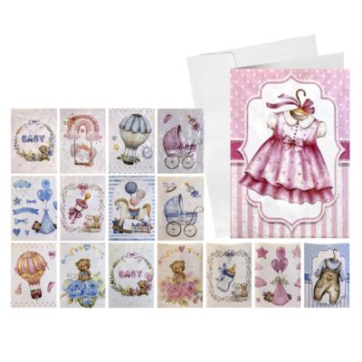 Κάρτες Ευχετήριες για Βάπτιση 9,4x6,7cm JustNote 39415