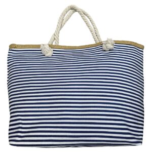 Τσάντα Παραλίας Μπλε Ριγέ 57x37x17cm SummerTiempo 623368