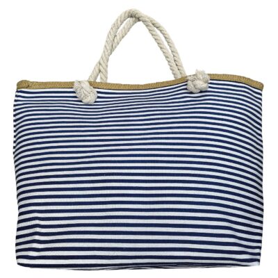 Τσάντα Παραλίας Μπλε Ριγέ 57x37x17cm SummerTiempo 623368