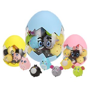 73-1974.jpg Αυγό σετ 20 τεμ Pull Back Ζωάκια Αυγό=19x15cm, Ζωάκια=5x4,5cm Bunny's 931994