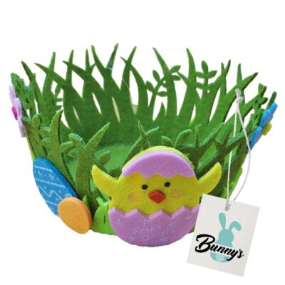 Καλάθι Τσόχινο Στρογγυλό Αυγό-Πουλάκι ø15x9cm Bunny's 931996