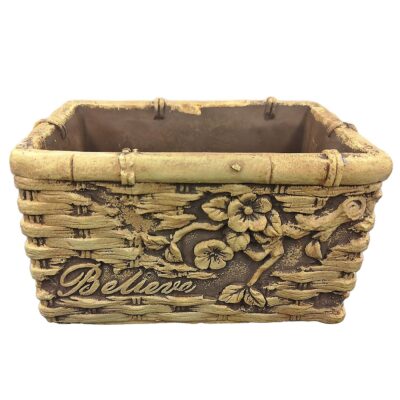 Καλάθι-Κασπώ Κεραμική Πλέξη Ορθογώνιο 16x10,5x9cm Bunny's 932011