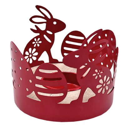 Κηροπήγιο Πασχαλινό με Ξύλινη Βάση ø10x9cm Bunny's 932168
