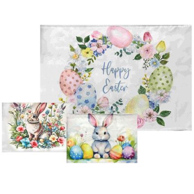 Σουπλά Πασχαλινό Υφασμάτινο 3 Σχέδια 42x27cm Bunny's 932209