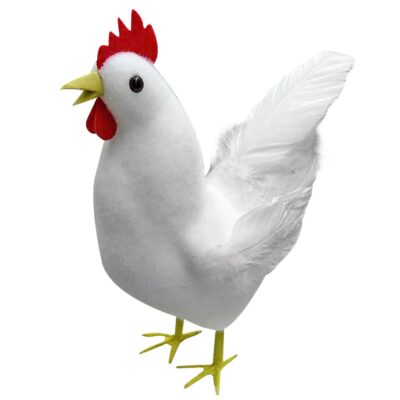 Κότα Λευκή Διακοσμητική Όρθια 24cm Bunny's 932210