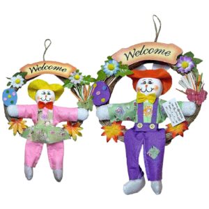 73-2191.jpg Στεφάνι με Αχυρένιο Λαγός φ25 ø25cm (κούκλα 40cm) Bunny's 932211