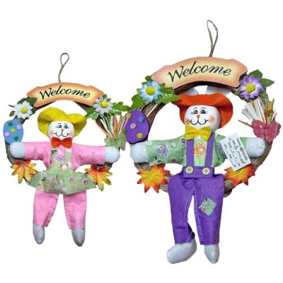 Στεφάνι με Αχυρένιο Λαγός φ25 ø25cm (κούκλα 40cm) Bunny's 932211