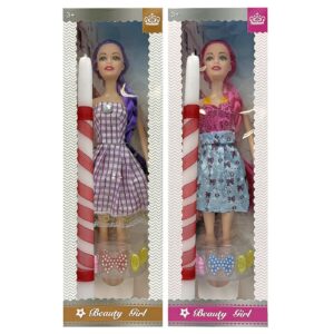 Λαμπάδα Κούκλα 28cm Καλοκαιρινό Φόρεμα 32x10x4cm Bunny's 932332