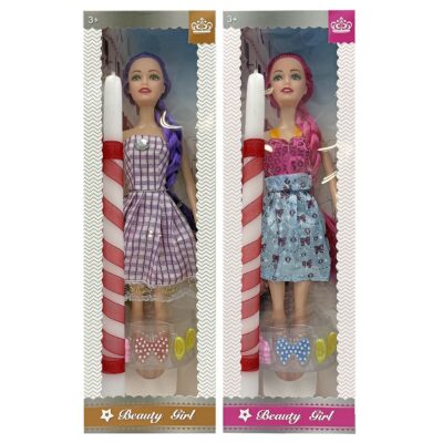 Λαμπάδα Κούκλα 28cm Καλοκαιρινό Φόρεμα 32x10x4cm Bunny's 932332