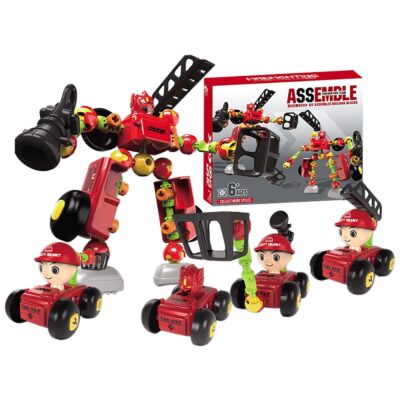 Τουβλάκια Κατασκευής Πυροσβεστικού σετ 59τεμ. 6+ Ετών 51x26cm ToyMarkt 95460