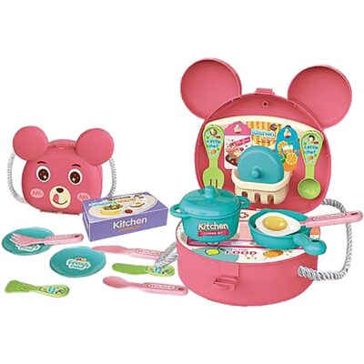 Τσαντάκι Κουζινικών Αρκουδάκι 24τεμ 20x19x9cm ToyMarkt 971359