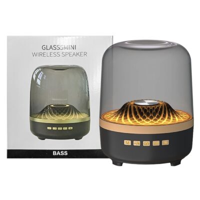Ηχείο Bluetooth Γυάλα με Ατμοσφαιρικό φως 13x10cm Homie 108529