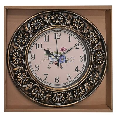 Ρολόι Τοίχου Αντικέ Χρυσό Μπρονζέ ø30cm Homie 321897