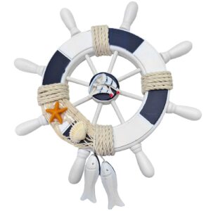 12-2016 Τιμόνι με Ψάρια Ξύλινο ø22cm Homie 322036