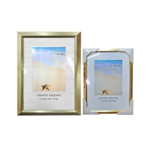 Κορνίζα Αλουμινίου Πλατιά Χρυσή 10x15cm Homie 322051