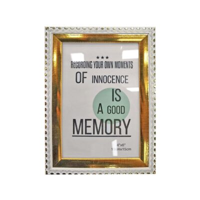 Κορνίζα Πλαστική Χρυσή με Λευκό 10x15cm Homie 322054