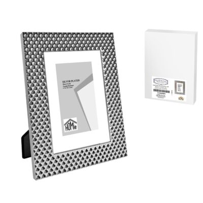 Κορνίζα Επάργυρη Καρό Πλέξη 10x15cm Homie 322070