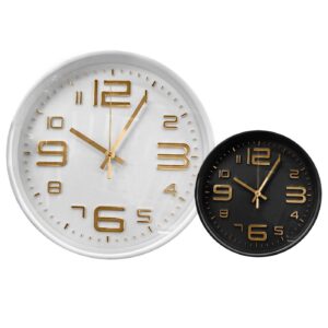 12-2074 Ρολόι Τοίχου με 3d Αριθμούς Μισοί Μεγάλοι Μισοί Μικροί ø30cm Homie 322094