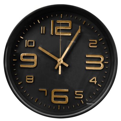 Ρολόι Τοίχου με 3d Αριθμούς Μισοί Μεγάλοι Μισοί Μικροί ø30cm Homie 322094