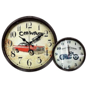 12-2076 Ρολόι Αντίκα Αυτοκίνητο & Μηχανή ø30cm Homie 322096