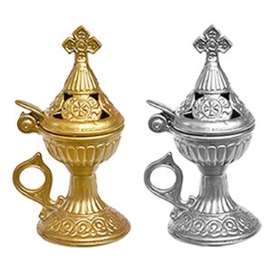 12-384 Θυμιατό Λιβανιστήρι Εκκλησιαστικό Μεταλλικό 15x6,5cm Homie 32404