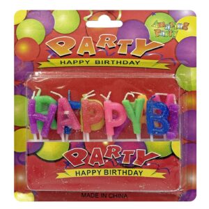 17-48 Κεριά Happy Birthday Χρυσόσκονη Homie 3768