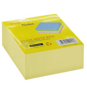 18-505 Χαρτάκια Αυτοκόλλητα Κύβου Κίτρινα πακ=400φ 7,6x7,6cm JustNote 38525