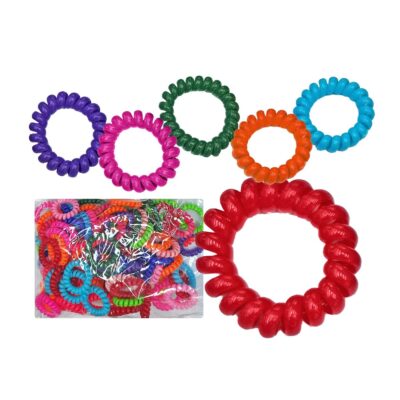Λαστιχάκι Μαλλιών Σπιράλ Χρώματα ø4,5cm 4teen4ty 401066