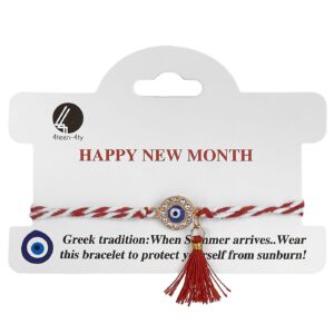 20-1122 Βραχιόλι Μάρτης με Μάτι Στρας 4teen4ty 401142