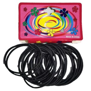 20-1131 Λαστιχάκια Μαλλιών Μαύρα 12τεμ ø5cm 4teen4ty 401151