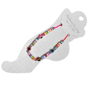 20-1294 Βραχιόλι Ποδιού Πολύχρωμες Χάνδρες Ματάκι 4teen4ty 401314