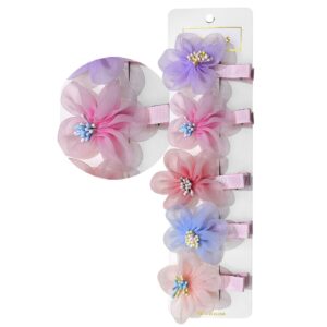 20-1340 Κλιπ Μαλλιών με Λουλούδι Σατέν 6cm 4teen4ty 401360