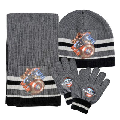 Σκούφος, Γάντια & Κασκόλ Avengers σετ  Avengers CA02252