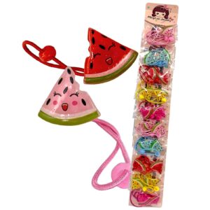 20-1390 Λαστιχάκια Μαλλιών Σχέδιο Καρπούζι Σετ=2τεμ. 4teen4ty 401410