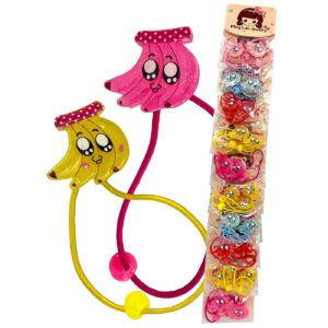 20-1391 Λαστιχάκια Μαλλιών Σχέδιο Μπανάνες Σετ=2τεμ. 4teen4ty 401411