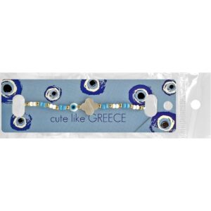 20-1398 Βραχιόλι με Ματάκι & Λευκό Σταυρό 4teen4ty 401418