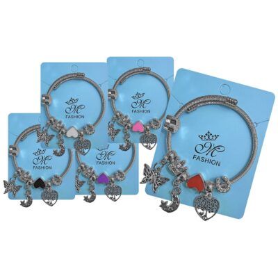 Βραχιόλι Ασημί με Αξεσουάρ Καρδιά  4teen4ty 401451