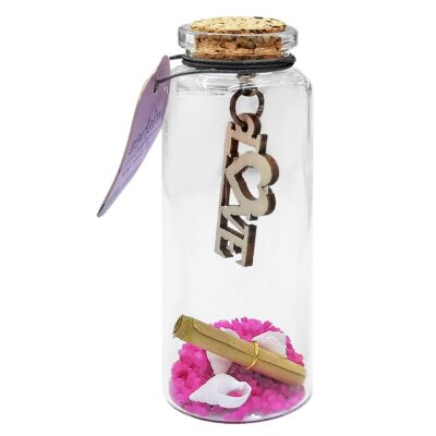 Μπουκαλάκι Ευχών Γυάλινο με Φελλό 8x2,5cm Homie 423025