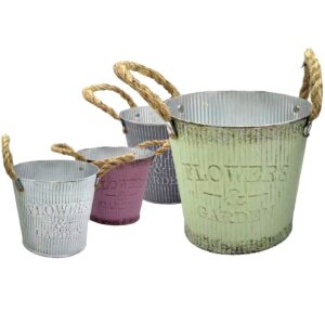 Γλαστράκι-Κασπώ Μεταλλικό Flower & Garden ø18x17cm Homie 423084