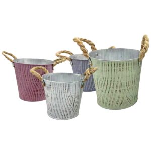 Γλαστράκι-Κασπώ Μεταλλικό Σχέδιο Κορμός ø16x14cm Homie 423087