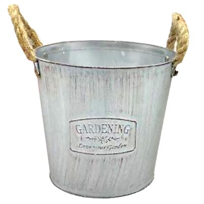 Γλαστράκι-Κασπώ Μεταλλικό Gardening ø16x14cm Homie 423089